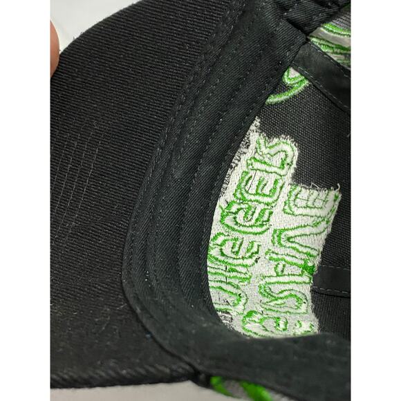 Grave Digger Monster Truck Racing Vintage Snap Back Hat Gray with flames - Picture 5 of 10